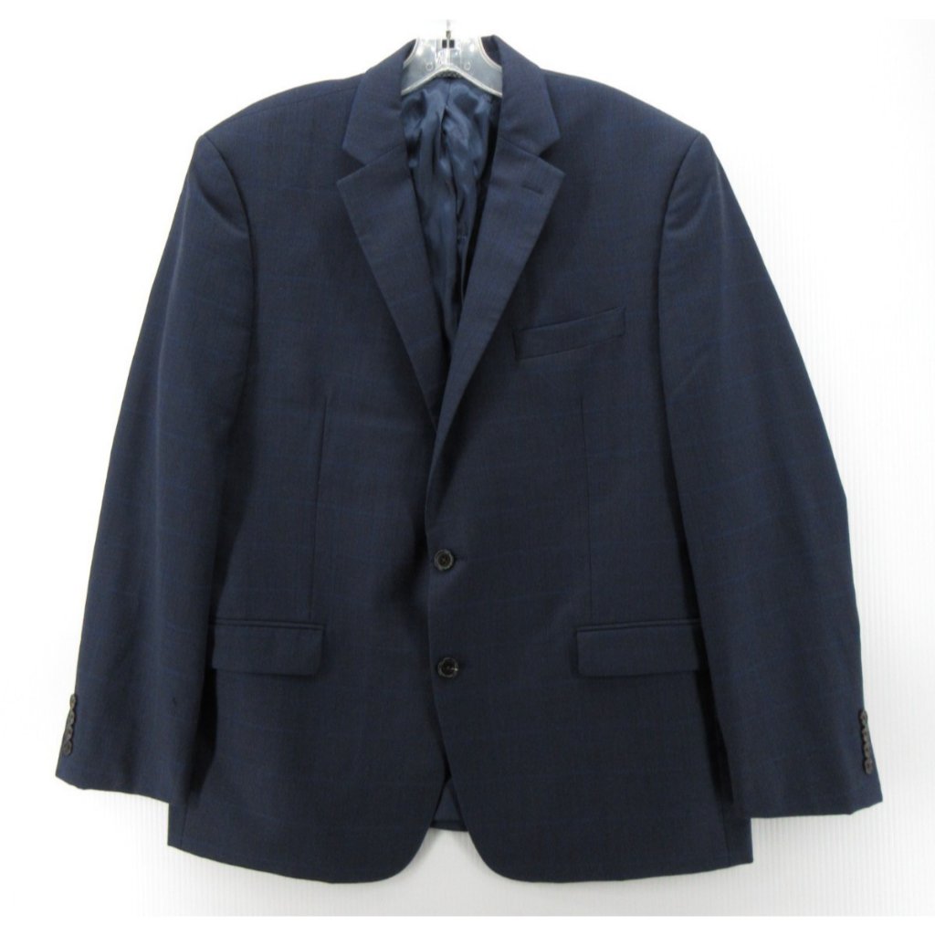 Lauren Ralph Lauren Sport Coat 44 Blazer Wool Blend Windowpane Check *